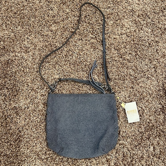 *SOLD* NWT Aimee Kestenberg Leather Convertible Crossbody - Onyx - Dark Denim - Picture 8 of 13